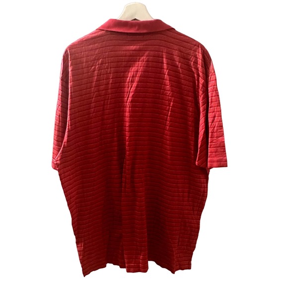 Burberry London Men's Red Striped LODI SCOZIA Short Sleeve Polo Shirt Size XL - Picture 2 of 11